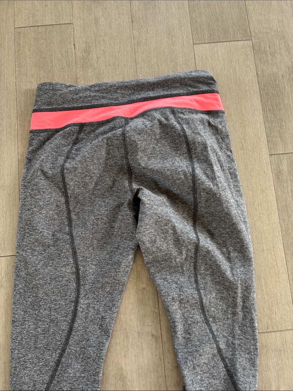 lululemon athletica Charcoal Gray Leggings with Coral Panels - Picture 8 of 11